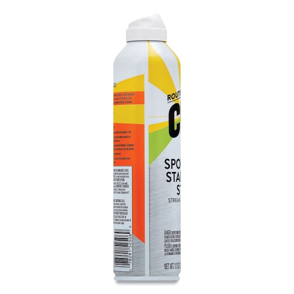 Limpiador de acero inoxidable sin manchas Clr, aroma a cítricos, lata de 12 oz, paquete de 6 - CSS-12