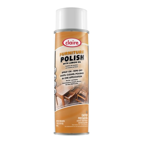 Pulidor de muebles multiusos Claire, 20oz, paquete de 12 - CL811