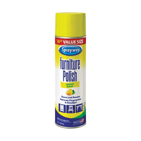 Sprayway 16 oz Limpiador en Aerosol con Aroma a Limón para Muebles, Paquete de 6 - SP6526
