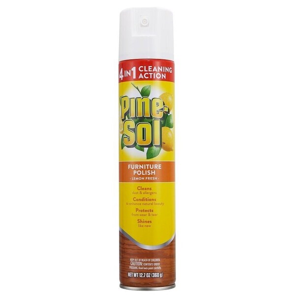 Brillo para muebles Pine-Sol, 12.7 oz, en aerosol, líquido, limón - BBP0081