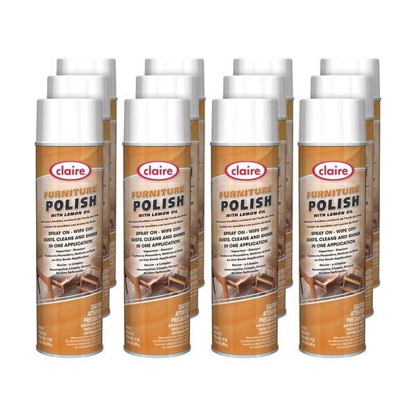 Claire Limpiador de Muebles en Aerosol, 19 oz, BN, 12PK - CGCCL811CT