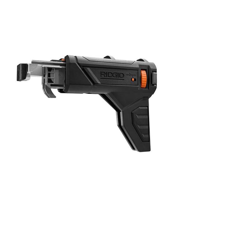 Atornillador inalámbrico RIDGID 18V Brushless para tablaroca con kit de accesorios acoplables y batería de 2.0 Ah y cargador - R86630B-AC9302