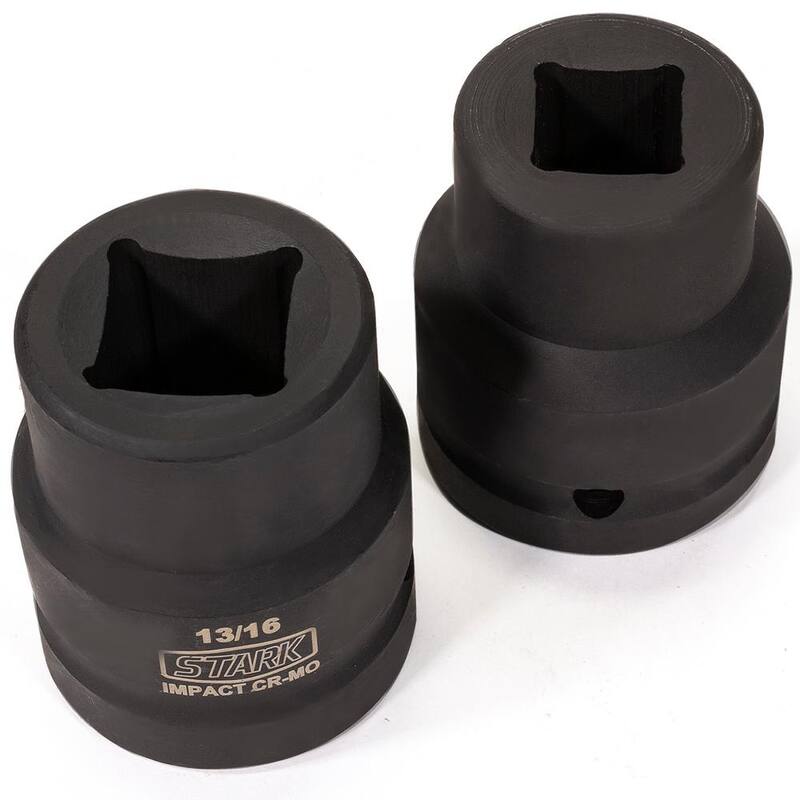 Juego de 11 piezas de llaves de impacto profundo Stark de 1 pulg. con combinación de SAE y métricas, con estuche de transporte - 35721-1