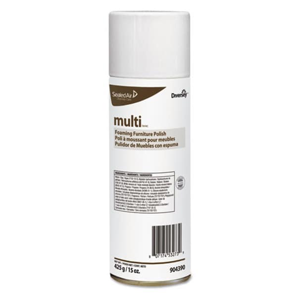 Limpiador de muebles espumoso con aroma a limón en aerosol DVO de 15 oz, paquete de 12 - TO3757920