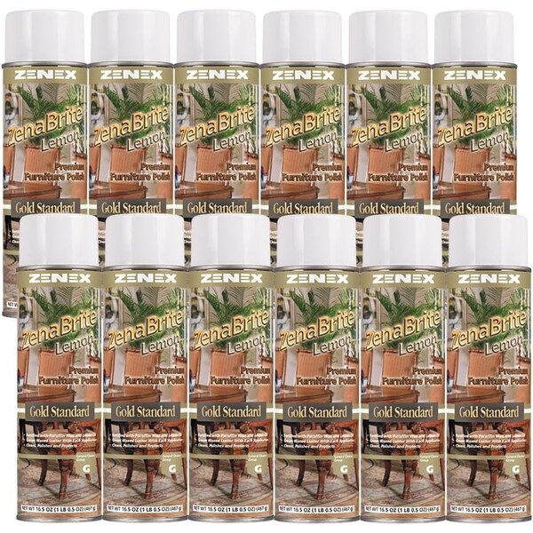 Pulimento para muebles de limón Zenex ZenaBrite neto 16.5 oz., paquete de 12 - 494725