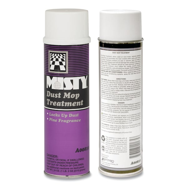Tratamiento para trapeador de polvo con aroma a pino, Misty, aerosol de 20oz, paquete de 12 - 1003402