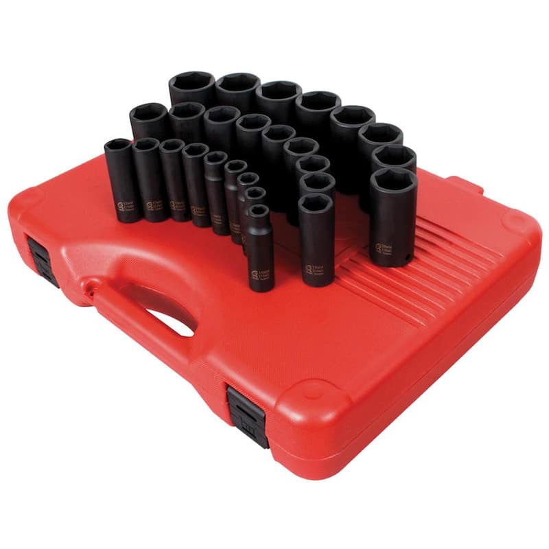 Juego de llaves de impacto métricas de 1/2 pulgada de SUNEX TOOLS (26 piezas) - 2646