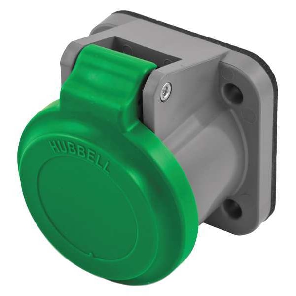 Conector de una sola polo Hubbell Wiring Device-Kellems, cubierta no metálica, verde - HBLNCGN