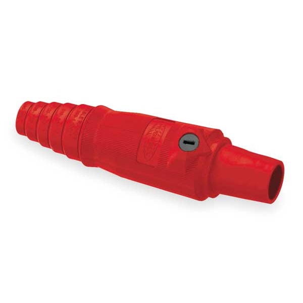 Hubbell Wiring Device-Kellems Connector, Double Set Screw, Red, Female - HBL400FR