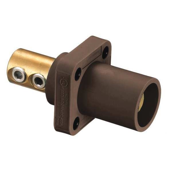 Receptáculo Hubbell Wiring Device-Kellems, Café, Macho, 4-4/0, Doble Set - HBLMRBN