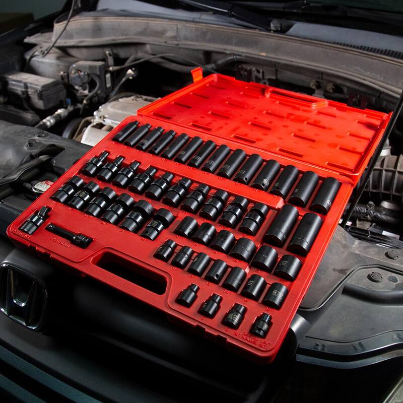 Juego de dados de impacto métricos de 3/8 pulgadas de SUNEX TOOLS (51 piezas) - 3351.