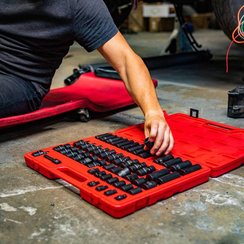 Juego de dados de impacto métricos de 3/8 pulgadas de SUNEX TOOLS (51 piezas) - 3351.