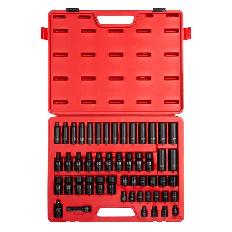 Juego de dados de impacto métricos de 3/8 pulgadas de SUNEX TOOLS (51 piezas) - 3351.