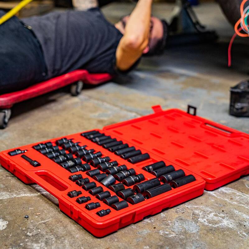 Juego de dados de impacto métricos de 3/8 pulgadas de SUNEX TOOLS (51 piezas) - 3351.