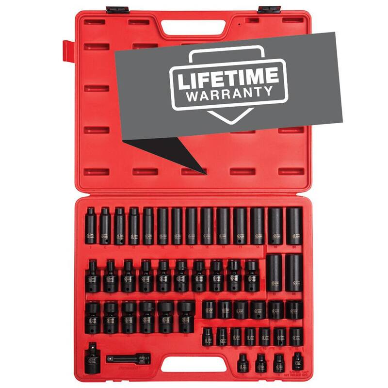 Juego de dados de impacto métricos de 3/8 pulgadas de SUNEX TOOLS (51 piezas) - 3351.
