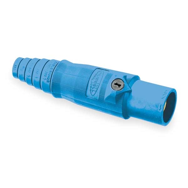 Conector Hubbell Wiring Device-Kellems, Doble Tornillo de Fijación, Azul, Macho - HBL400MBL