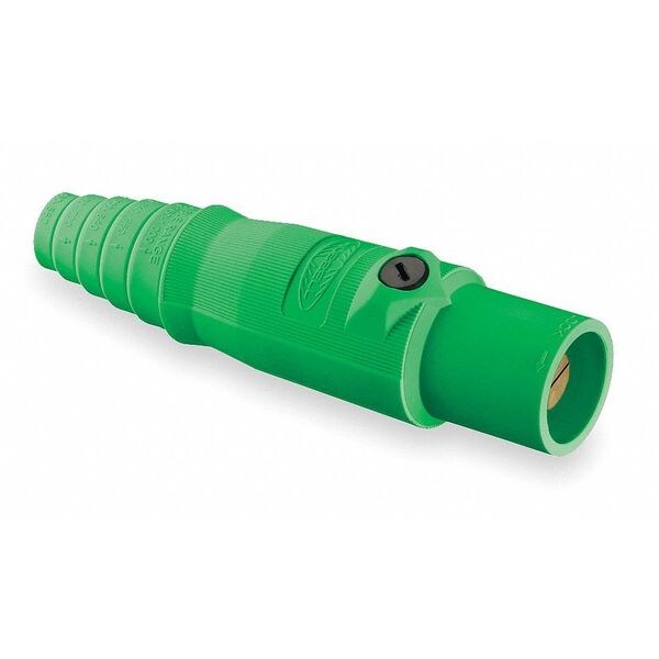 Conector Hubbell Wiring Device-Kellems, Doble Set, Verde, Macho, Punta Cónica - HBL300MGN