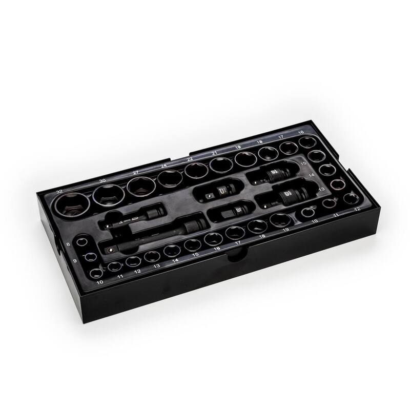 Set de bandeja de impacto 34 piezas métricas de 3/8 pulgadas, 1/2 pulgadas de GEARWRENCH - 85873