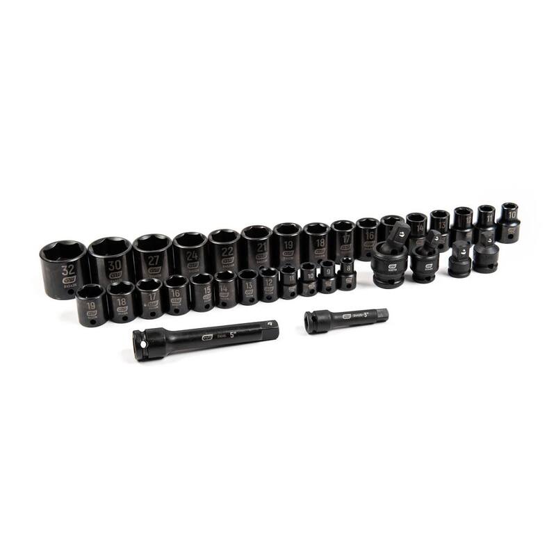 Set de bandeja de impacto 34 piezas métricas de 3/8 pulgadas, 1/2 pulgadas de GEARWRENCH - 85873