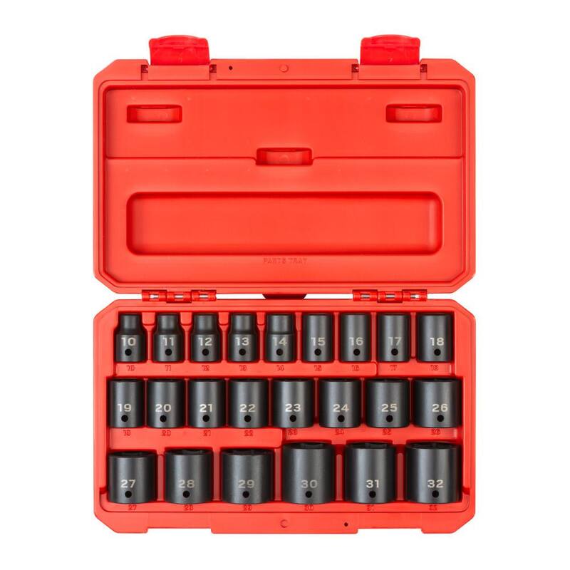 Juego de 23 piezas de dados de impacto de 6 puntas TEKTON de 1/2 pulgadas (10 mm - 32 mm) - SID92322