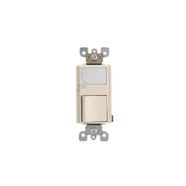 Interruptor combinado Leviton 15A 120V Decora Sw y Guidelt Lt Almond - 6526-T