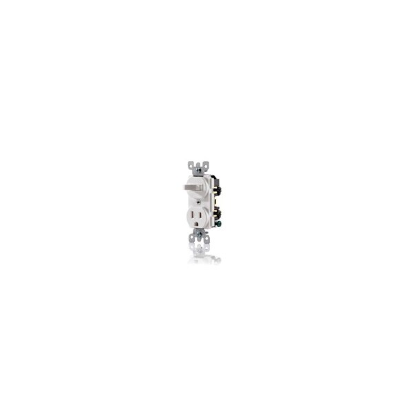 Leviton Combinación de Receptáculo Blanco con Interruptor de Pared 5-15R - T5225-W
