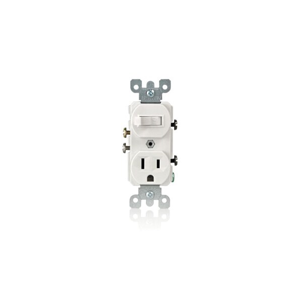 Interruptor de dispositivo combinado Leviton La Comb Sw Sp/Rec 2Po3Wi 15A120V 15A125V - 5225-T