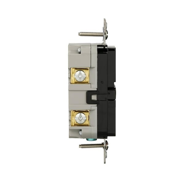 Receptáculo GFCI Eaton-WP, 125 V, 15 A, NEMA: NEMA 5-15R, Conexión Posterior y Lateral, Negro - GF15BK