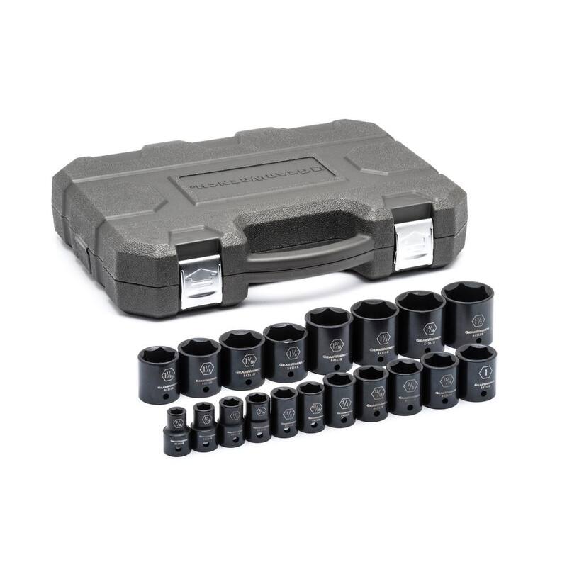 Set de 19 piezas de dados estándar de impacto de 1/2 pulgada de 6 puntos GEARWRENCH - 84932N