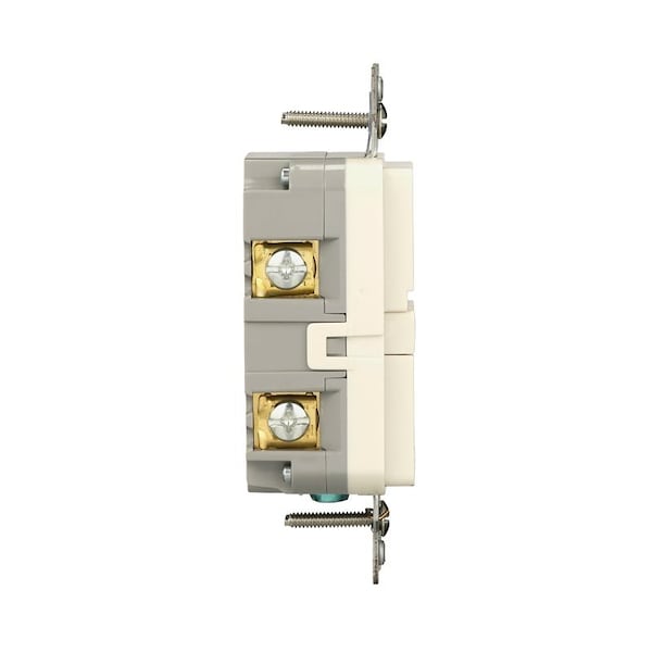 Receptáculo GFCI Eaton, 125 V, 15 A, NEMA: NEMA 5-15R, Conexión Posterior y Lateral, Almendra Claro - GF15LA