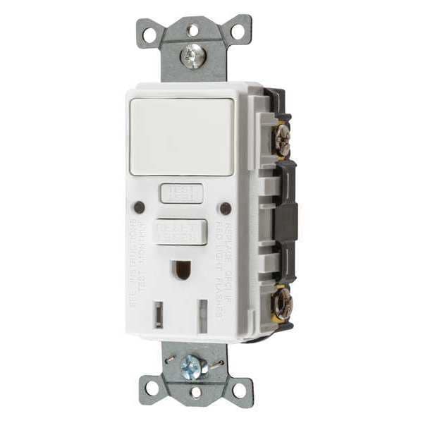 Receptáculo GFCI para Comercial, 15A, 0.5 HP - GFSPST15W de Hubbell Wiring Device-Kellems