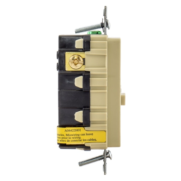 Receptáculo GFCI Hubbell Wiring Device-Kellems, 15A, 125VAC, 5-15R, Marfil - GFR15I