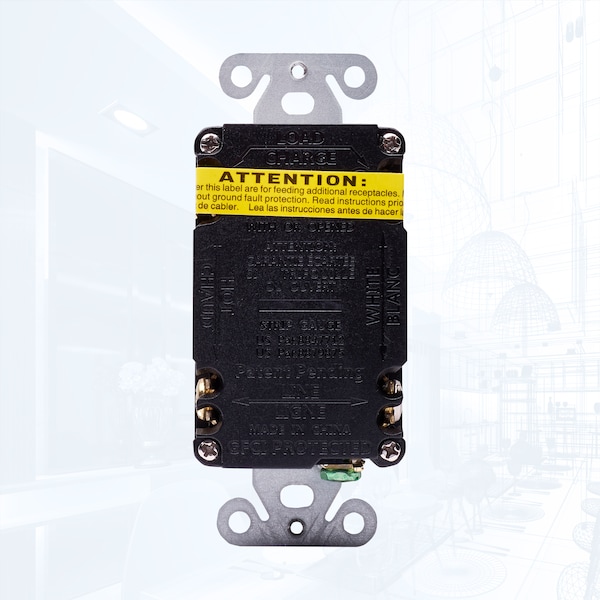 Receptáculo de salida GFCI autoprueba de 20A TR con placa de pared, marfil, paquete de 10 - GLS-20ATR-IV-10