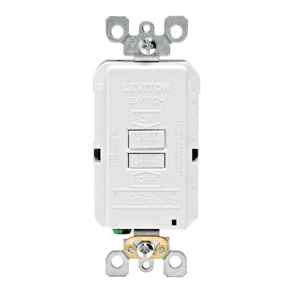 Leviton SmartlockPro 20 amperios 125 V Duplex Blanco Tomacorriente GFCI 5-20R 1 pk - GFRBF-0KW
