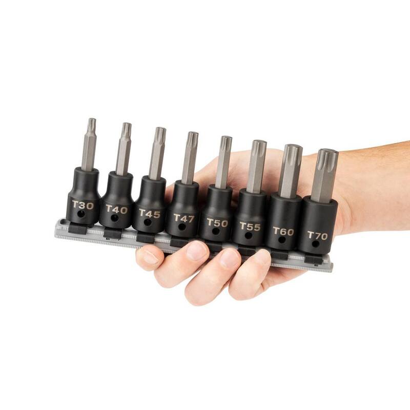 Juego de Impacto de Vasos de Puntas Torx de 1/2 pulgadas TEKTON (8 piezas) (T30-T70) - SIB92102
