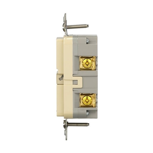 Eaton Dispositivo de Cableado Receptáculo GFCI a Prueba de Manipulaciones, 125 V, 15 A, NEMA: NEMA 5-15R, Conexión Trasera y Lateral, Marfil - TRGF15V-3-L