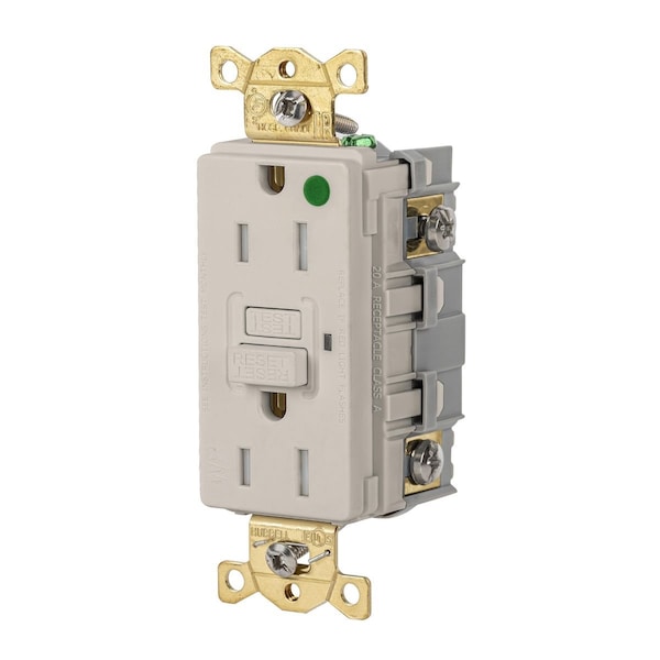 Receptáculo GFCI 15A 125VAC COMM HG TRWR GFR LIGHT ALMOND - GFRTW82LA de Bryant