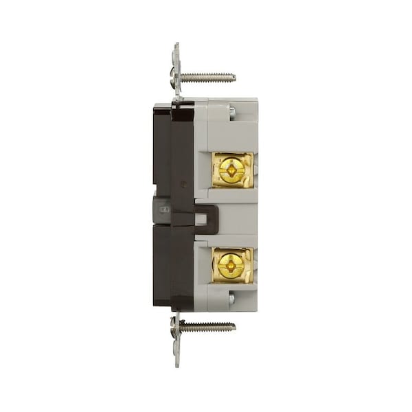 Eaton Wiring Devices Eaton GFCI Receptacle, 125 V, 15 A, NEMA: NEMA 5-15R, Back, Side Wiring, Brown - GF15B