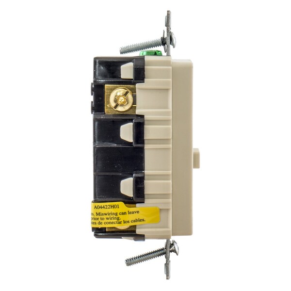 Receptáculo GFCI Hubbell Wiring Device-Kellems, Comercial, Marfil, 20A, 1 HP - GFRTR20I