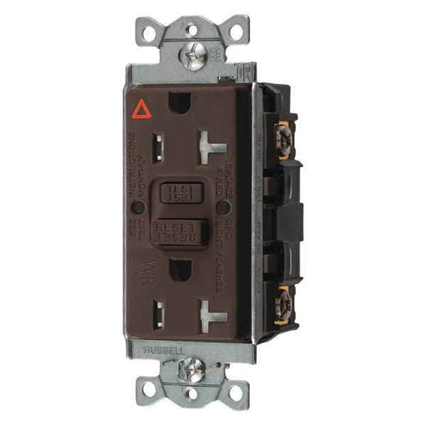 Receptáculo GFCI para uso comercial, color café, 20A, 1HP - GFTWRST20IG