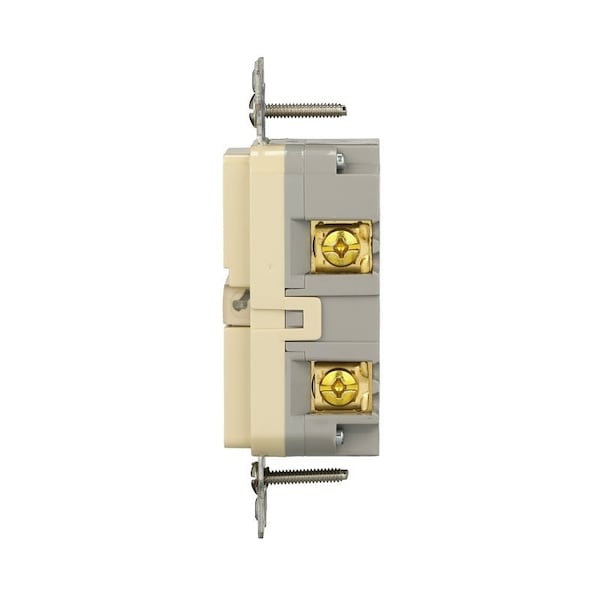 Receptáculo GFCI Eaton, 125 V, 15 A, NEMA: NEMA 5-15R, Cableado Trasero y Lateral, Marfil - GF15V