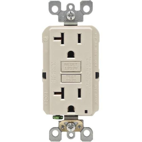 Tomacorriente GFCI con autoprueba 15A - Almendra clara - EZ669352