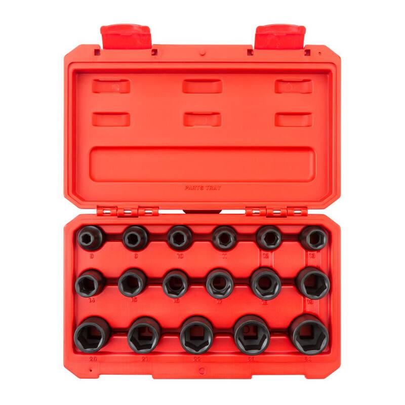 Juego de 17 piezas de puntas de impacto TEKTON de 1/2 pulg. 6 puntos (8 mm - 24 mm) - SID92321