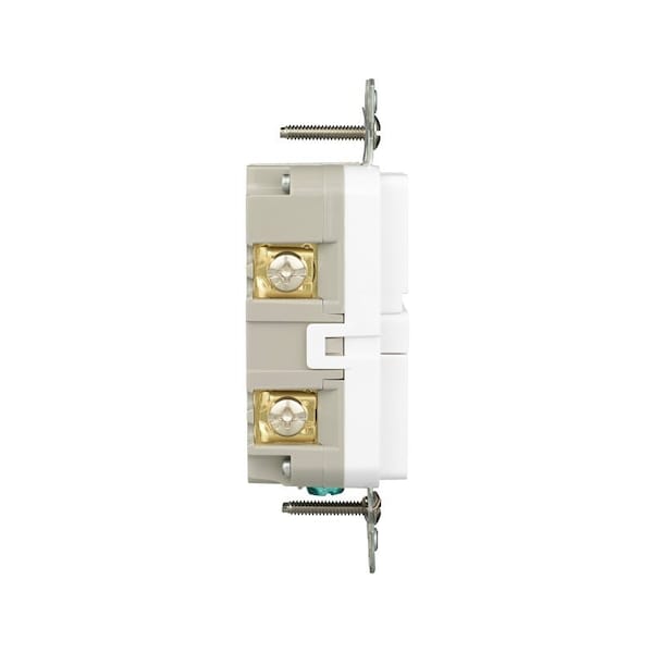 Receptáculo Eaton GFCI resistente a la intemperie y a prueba de manipulaciones, 125 V, 20 A, NEMA 5-20R, conexión trasera y lateral - TWRGF20W
