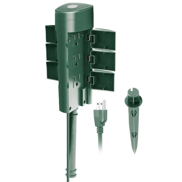 Feit Electric Feit Smart Home Outdoor 6 ft. L Green Smart-Enabled Outlet Stake 14/3 - PLUGWIFISTKWP