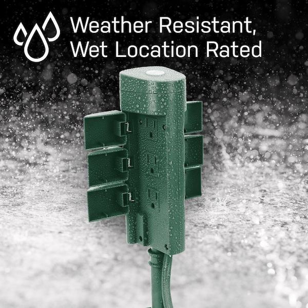 Feit Electric Feit Smart Home Outdoor 6 ft. L Green Smart-Enabled Outlet Stake 14/3 - PLUGWIFISTKWP