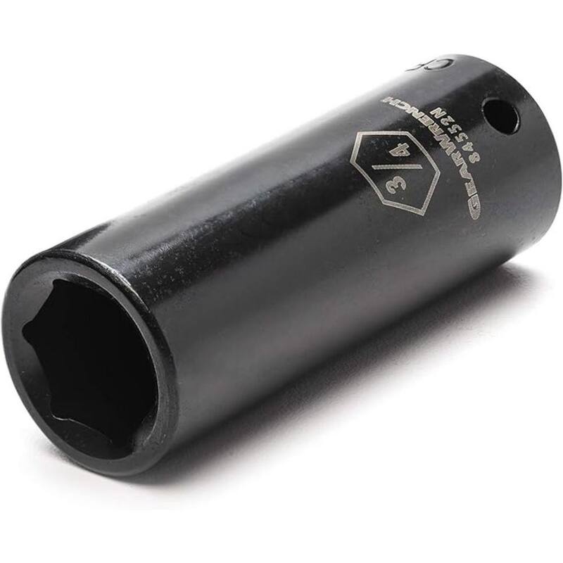 Juego de dados de impacto para tuercas profundas SAE/Métricas de 1/2 pulgadas de GEARWRENCH con estuche de almacenamiento (7 piezas) - 89083