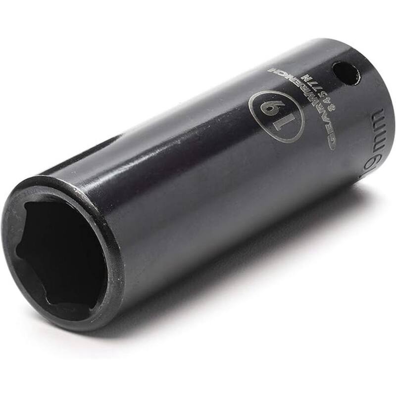 Juego de dados de impacto para tuercas profundas SAE/Métricas de 1/2 pulgadas de GEARWRENCH con estuche de almacenamiento (7 piezas) - 89083