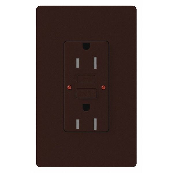 Lutron Receptáculos, GFCI, a prueba de manipulaciones, color café - CAR-15-GFST-BR