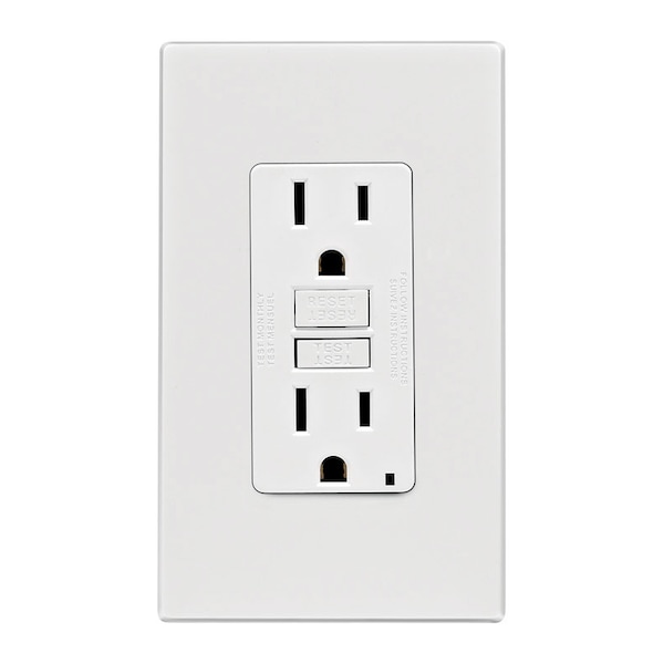 Leviton SmartlockPro Tomacorriente GFCI Blanco Dúplex 15 amperios 125 V 5-15R 1pk - C32-GFNT1-0PW